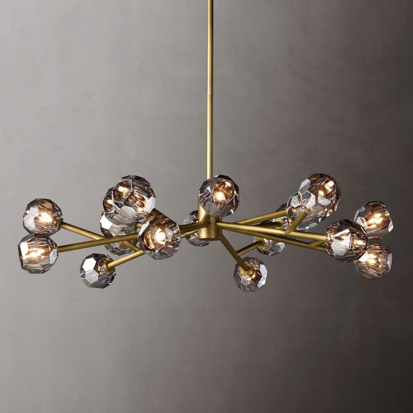 Boule De Crystal Round Chandelier 48"
