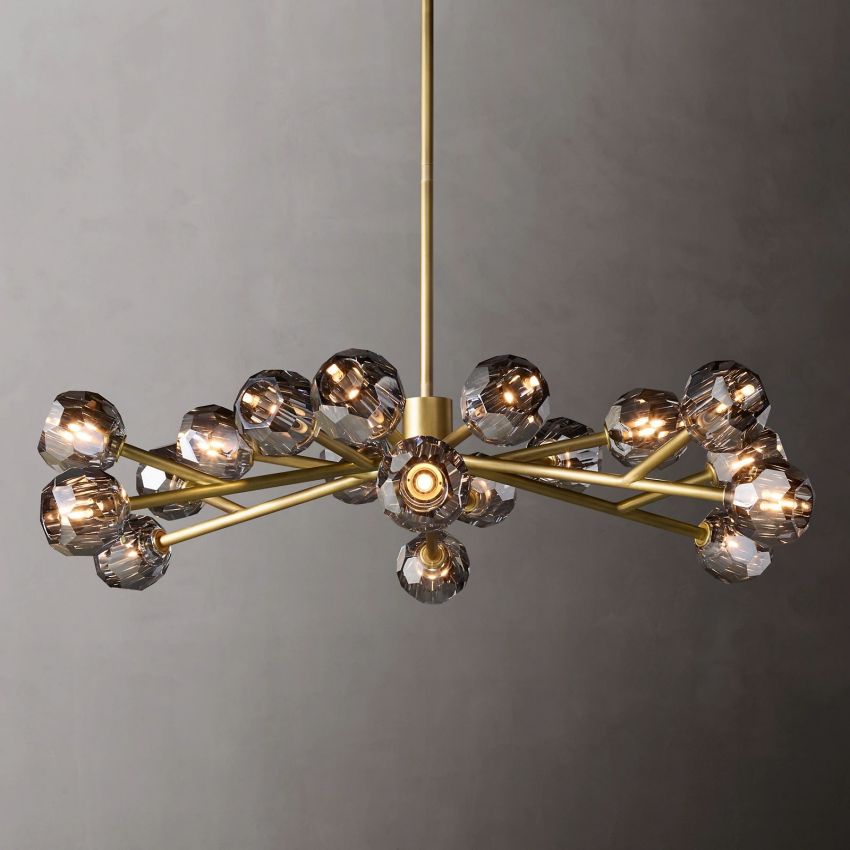 Boule De Crystal Round Chandelier 48"