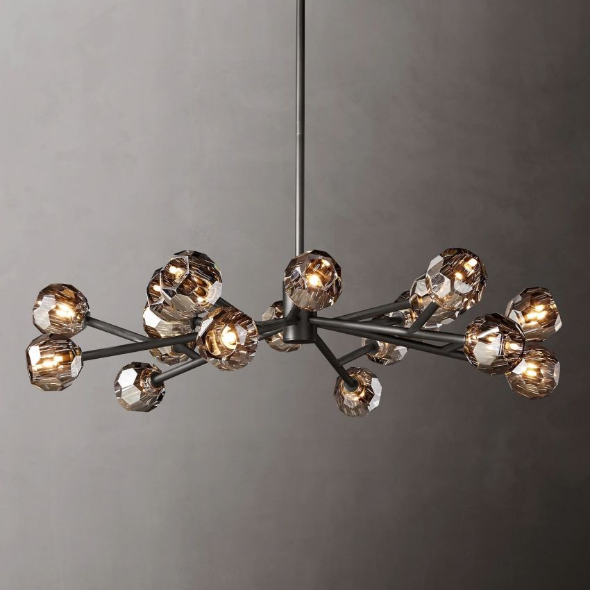 Boule De Crystal Round Chandelier 48"
