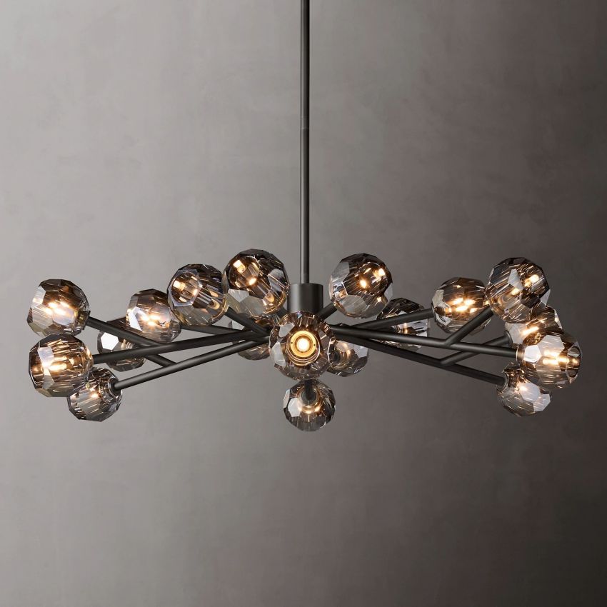 Boule De Crystal Round Chandelier 48"
