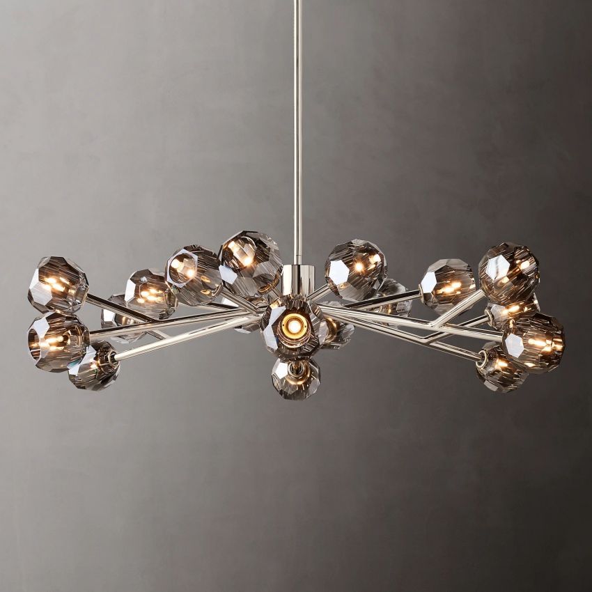 Boule De Crystal Round Chandelier 48"