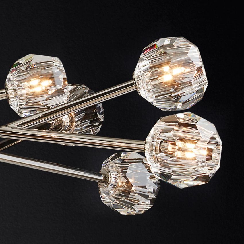 Boule De Crystal Round Chandelier 48"