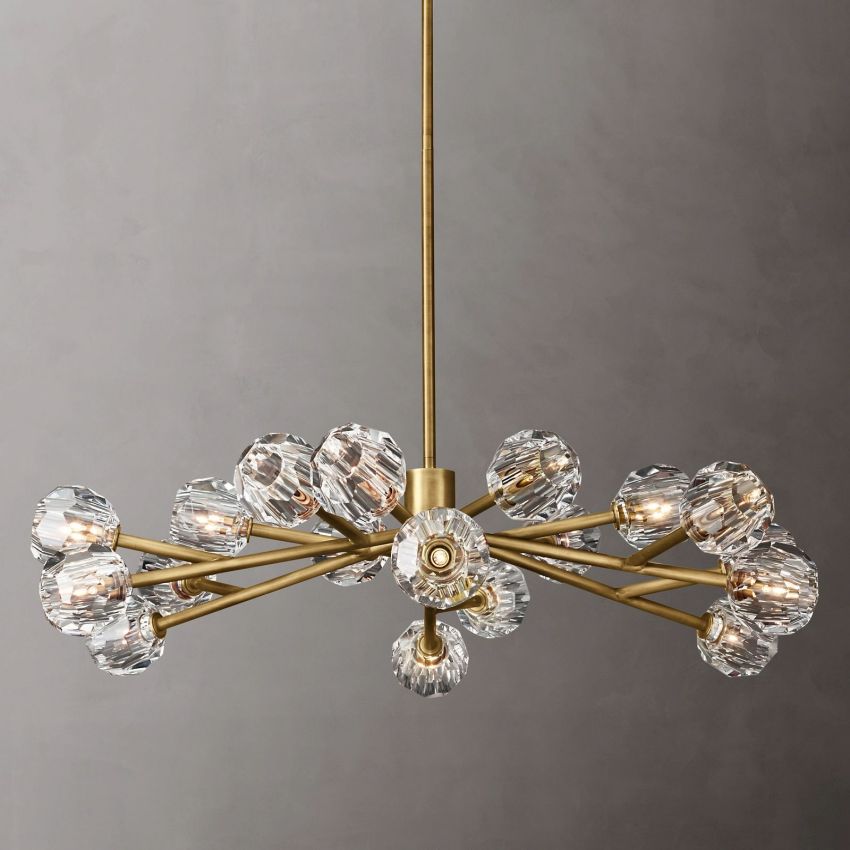 Boule De Crystal Round Chandelier 48"