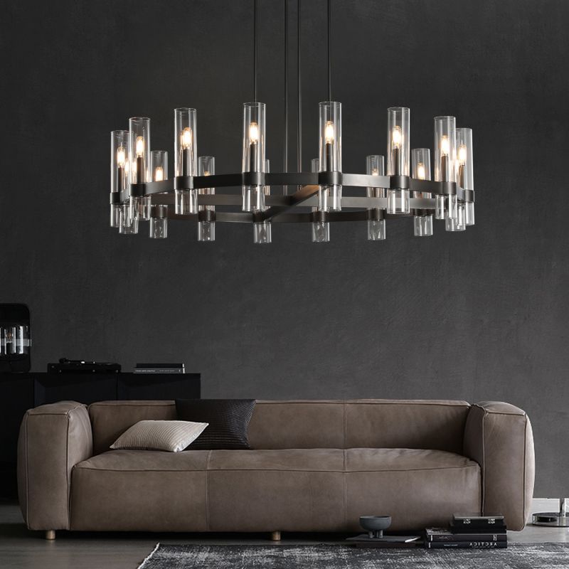 Ravelle Luxe Glass Round Chandelier 48"