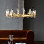 Ravelle Luxe Glass Round Chandelier 48"