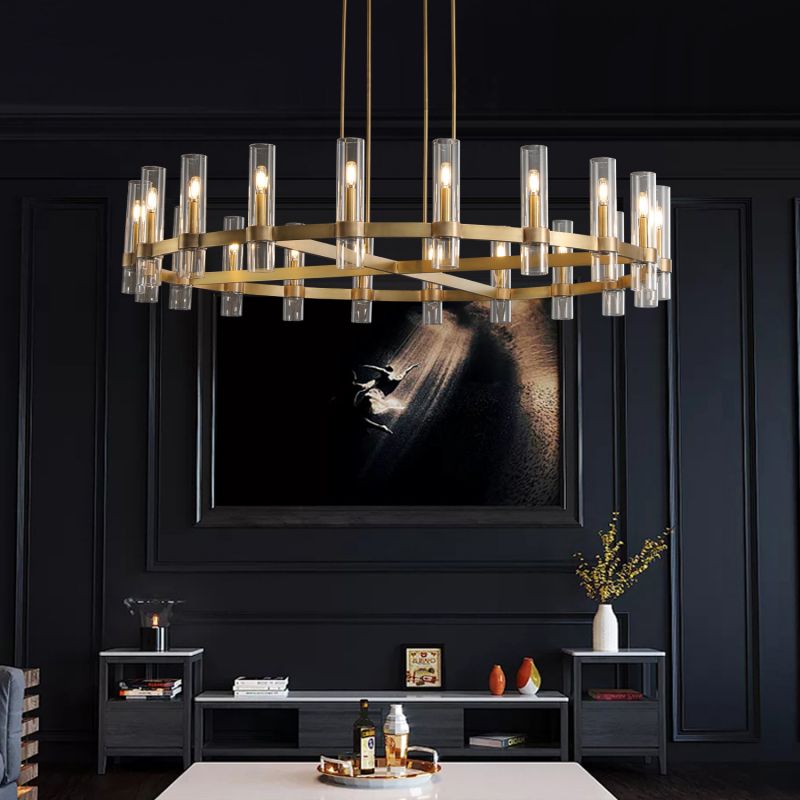 Ravelle Luxe Glass Round Chandelier 48"