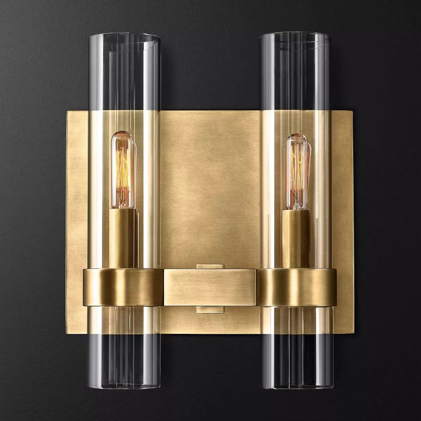 Ravelle Luxe Glass Double Wall Sconce
