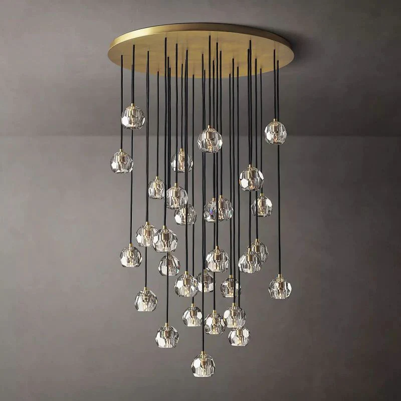 Boule De Crystal Round Chandelier 40"