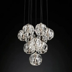 Boule De Crystal Round Cluster Chandelier 14"