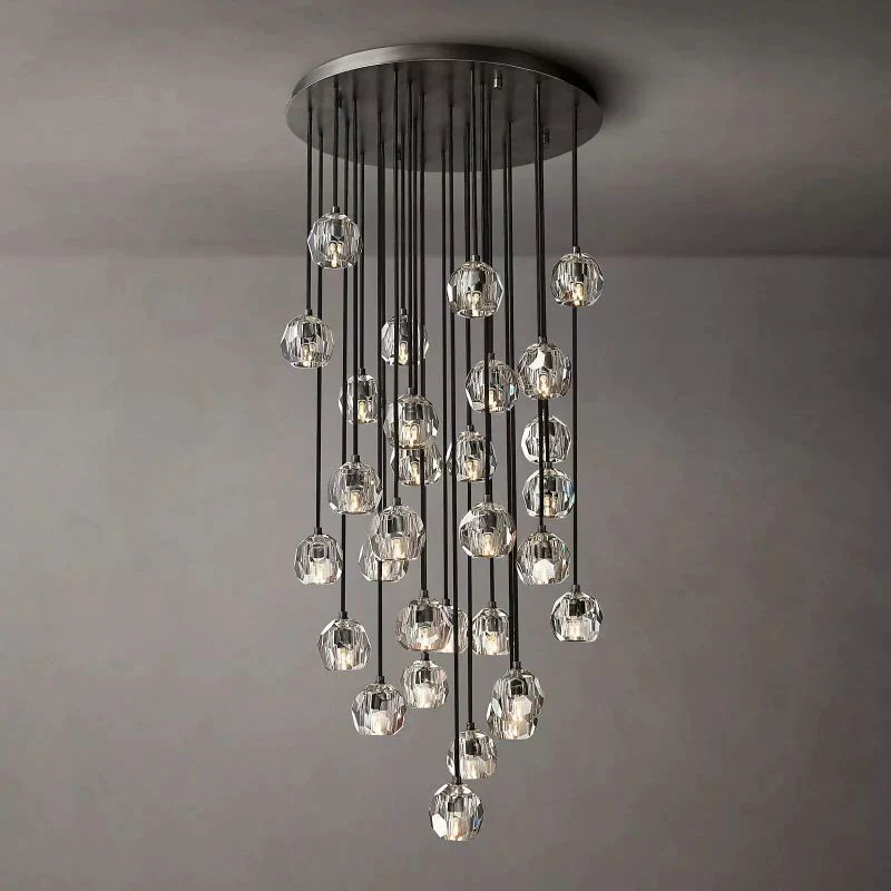 Boule De Crystal Round Chandelier 30"