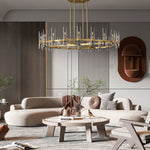 Ravelle Luxe Glass Round Chandelier 48"