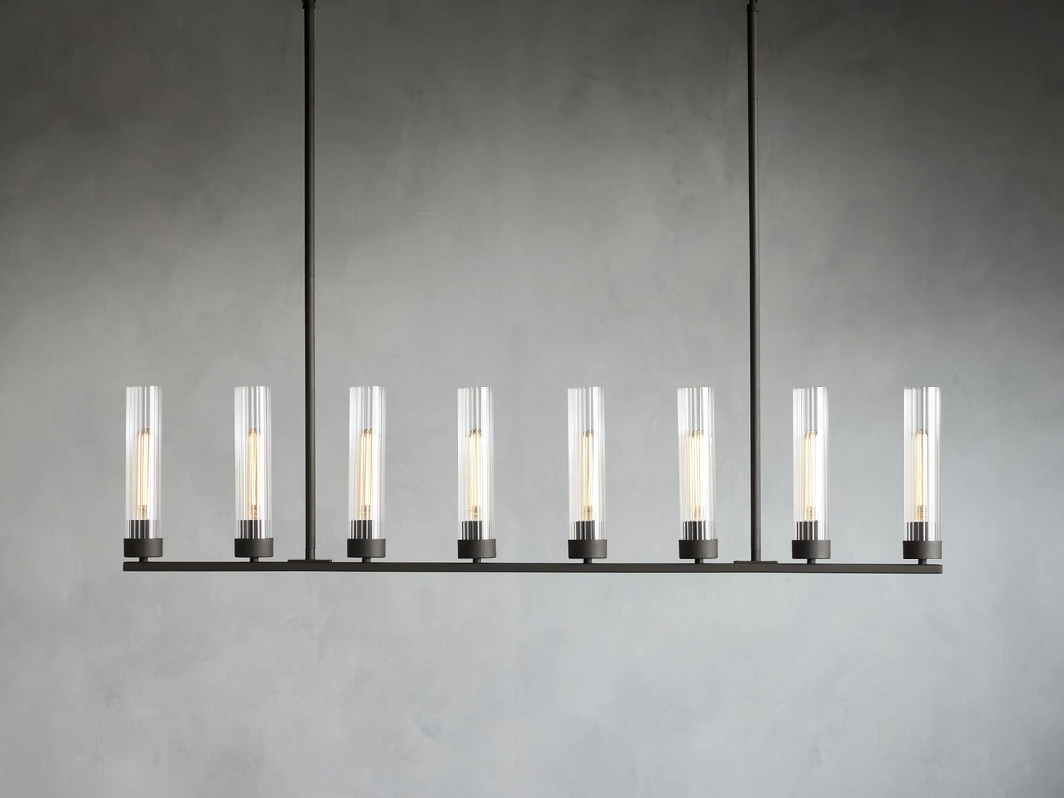Andreas Modern Glass Linear Chandelier