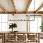 Ravelle Luxe Glass Linear Chandelier 73"