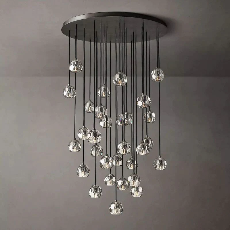 Boule De Crystal Round Chandelier 40"