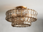 Ghiaccio Textured Glass Flush Mount