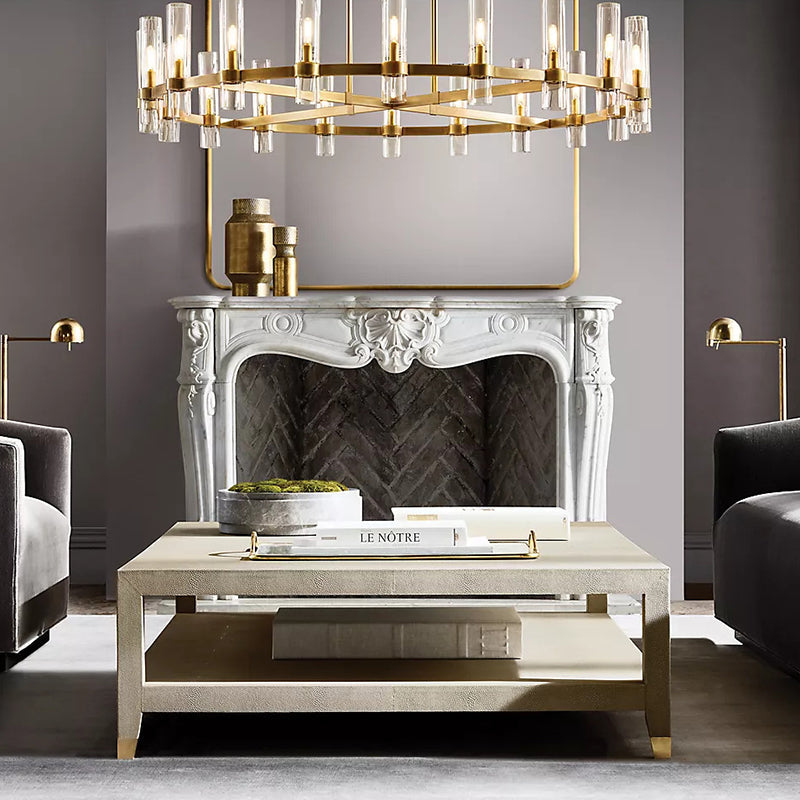 Ravelle Luxe Glass Round Chandelier 48"