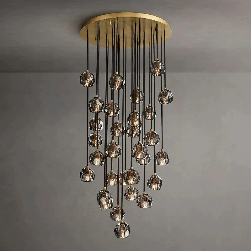 Boule De Crystal Round Chandelier 30"