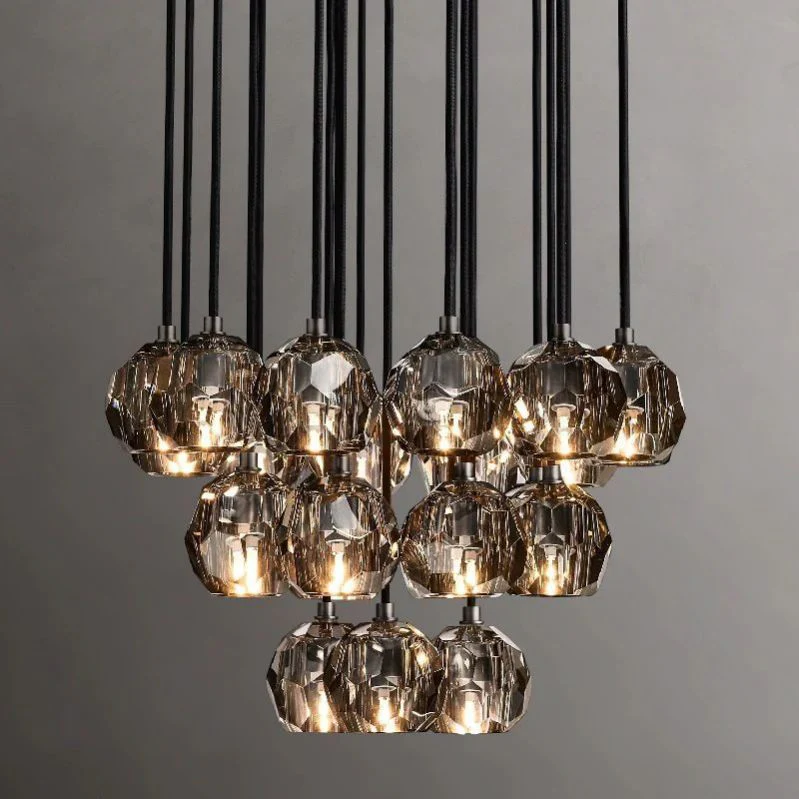 Boule De Crystal Round Cluster Chandelier 24"