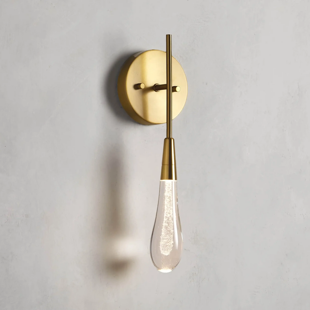 Soltaire Raindrop Glass Wall Sconces