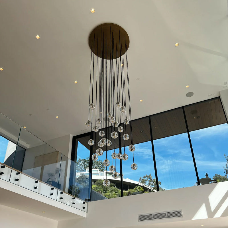 Boule De Crystal Round Cluster Chandelier 19"