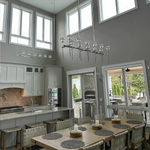 Boule De Crystal Double Linear Chandelier 60"