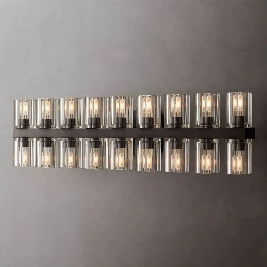 Arcachon Gear Crystal 18-Light Wall Sconce