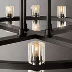 Arcachon Gear Crystal Two-Tier Round Chandelier 60"