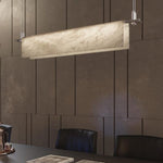 Alabaster Studio Chandelier Over Dining Table